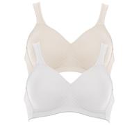 Bügelloser BH ANITA "BH ohne Bügel Twin", Damen, Gr. 80, Cup B, bunt (weiß champagner), Obermaterial: 70% Polyamid PA. 30% Elasthan EL., BHs (72208965-80) weiß champagner