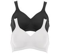 Bügelloser BH ANITA "BH ohne Bügel Twin", Damen, Gr. 90, Cup C, bunt (schwarz weiß), Obermaterial: 70% Polyamid PA. 30% Elasthan EL., BHs (94261559-90) schwarz weiß