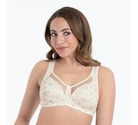 Bügelloser BH ANITA SINCE 1886 "Clara Art", Damen, Gr. 90, Cup E, weiß, Obermaterial: 82% Polyamid, 18% Elasthan, bedruckt, gemustert, leicht transparent, BHs, mit Formblende, mit Cups, mit Komfortträ