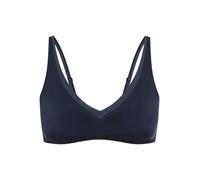 Bügelloser BH BOSS "UNLINED_B.MIRAGE", Damen, Gr. M, N-Gr, blau (dunkelblau 404), Jersey, Obermaterial: 80% Polyamid, 20% Elasthan, körpernah, BHs, Zweifarbig, mit verstellbaren Trägern (79769562-M) d