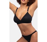 Bügelloser BH DORINA "Tiffany", Damen, Gr. 80, Cup C, schwarz, Obermaterial: 71% Polyester, 29% Baumwolle, unifarben, regular fit, BHs, mit feiner Rippstruktur (41853351-80) schwarz
