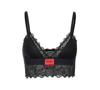 HUGO BH mit Spitzenbesatz und rotem Logo-Label - Style TRIANGLE RL LACE, 50535060 Schwarz L