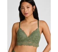 Bügelloser BH HUNKEMÖLLER "Gepolsterter bügelloser BH Andrea", Damen, Gr. 85B, Cup B, grün, 74% Polyamid, 18% Polyester, 8% Elasthan, BHs (22475702-85) grün