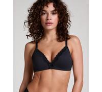 Bügelloser BH HUNKEMÖLLER "Lola Padded Non-Wired Bra", Damen, Gr. 70C, Cup C, schwarz, 58% Polyamid, 25% Polyester, 17% Elasthan, BHs (71498833-70) schwarz