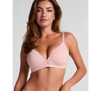 Bügelloser BH HUNKEMÖLLER "Lola Padded Non-Wired Bra", Damen, Gr. 75B, Cup B, rosa, 58% Polyamid, 25% Polyester, 17% Elasthan, BHs (64743722-75) rosa