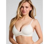 Bügelloser BH HUNKEMÖLLER "Lola Padded Non-Wired Bra", Damen, Gr. 75D, Cup D, weiß, 58% Polyamid, 25% Polyester, 17% Elasthan, BHs (75512608-75) weiß