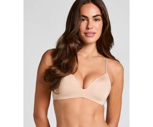 Bügelloser BH HUNKEMÖLLER "Mona padded non-underwired bra", Damen, Gr. 70E, Cup E, beige, 60% Polyamid, 24% Polyester, 16% Elasthan, BHs (25727239-70) beige