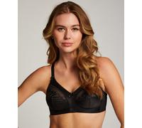 Bügelloser BH HUNKEMÖLLER "Sara Non-padded Non-underwired Bra", Damen, Gr. 85, Cup B, schwarz, 62% Polyamid, 32% Polyester, 6% Elasthan, BHs (63864523-85) schwarz