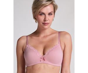 Bügelloser BH HUNKEMÖLLER "Vorgeformter BH ohne Bügel Lola", Damen, Gr. 80C, Cup C, rosa, 58% Polyamid, 25% Polyester, 17% Elasthan, BHs (90015221-80) rosa