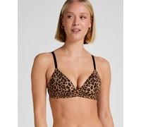 Bügelloser BH HUNKEMÖLLER "Vorgeformter BH ohne Bügel Mona", Damen, Gr. 75D, Cup D, braun, 57% Polyamid, 28% Polyester, 15% Elasthan, BHs (42532668-75) braun