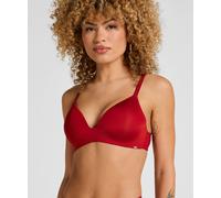 Bügelloser BH HUNKEMÖLLER "Vorgeformter BH ohne Bügel Mona", Damen, Gr. 80D, Cup D, rot, 59% Polyamid, 27% Polyester, 14% Elasthan, BHs (68224149-80) rot