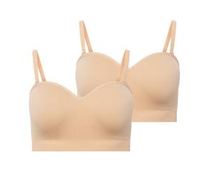 Bügelloser BH JOCKEY "Seamfree", Damen, Gr. L, N-Gr, beige (light), Jersey, Obermaterial: 94% Polyamid, 6% Elasthan, unifarben, BHs, abnehmbare Träger, breites Unterbrustband (59465804-L) light