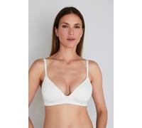 Bügelloser BH JOOP "Sensation", Damen, Gr. 75, Cup E, weiß (sanftes weiß), Obermaterial: 58% Polyamid, 32% Polyester, 10% Elasthan, unifarben, comfort fit, BHs, mit edlem Metall-Logo am Mittelsteg (48