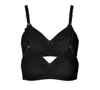 Bügelloser BH LISCA "2er Pack BH ohne Bügel Minca", Damen, Gr. 90, Cup C, schwarz, Obermaterial: 55% Polyester PES. 35% Polyamid PA. 10% Elasthan EL., BHs (61422722-90) schwarz