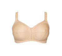 Bügelloser BH LISCA "BH ohne Bügel Mirelas", Damen, Gr. 100, Cup D, beige, Stoff, Obermaterial: 55% Polyamid PA. 25% Elasthan EL. 20% Baumwolle CO., BHs (18490805-100) beige