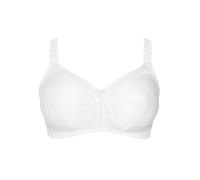 Bügelloser BH LISCA "BH ohne Bügel Mirelas", Damen, Gr. 105, Cup F, weiß, Stoff, Obermaterial: 55% Polyamid PA. 25% Elasthan EL. 20% Baumwolle CO., BHs (16620969-105) weiß