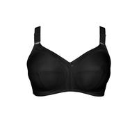 Bügelloser BH LISCA "BH ohne Bügel Mirelas", Damen, Gr. 85, Cup C, schwarz, Stoff, Obermaterial: 55% Polyamid PA. 25% Elasthan EL. 20% Baumwolle CO., BHs (48166133-85) schwarz