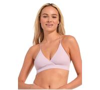 Bügelloser BH MAGIC BODYFASHION "Dream Crossover Bralette", Damen, Gr. XS, N-Gr, lila (mauve), Obermaterial: 83% Polyamid, 17% Elasthan, unifarben, BHs, mit einzigartigem Kreuzträger-Detail (65744210-