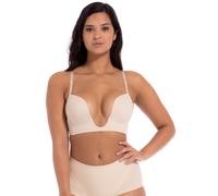 Bügelloser BH MAGIC BODYFASHION "V-Bra", Damen, Gr. 85, Cup A, braun (latte), Obermaterial: 82% Polyester, 18% Elasthan, unifarben, BHs, extrem tief fallender Ausschnitt und extra tiefer Rücken (35755