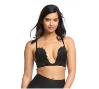 Bügelloser BH MAGIC BODYFASHION "V-Bra", Damen, Gr. 85, Cup D, schwarz, Obermaterial: 90% Polyester, 10% Elasthan. Spitze: 88% Polyamid, 12% Elasthan, BHs, Verziert mit wunderschöner Spitze und Netz-D