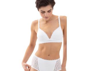 Bügelloser BH MEY "Amorous", Damen, Gr. 70, Cup C, weiß, Spitze, Obermaterial: 77% Polyamid, 23% Elasthan, unifarben, BHs, mit grafischer Spitze, feminin, Zierträger (92145409-70) weiß