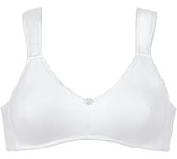 Bügelloser BH NATURANA "Athleisure", Damen, Gr. 80, Cup A, weiß, Obermaterial: 90% Baumwolle, 10% Elasthan, unifarben, bequem, BHs, vorgeformte Cups, breite Träger, ohne Bügel, bequem, Baumwollmix (72