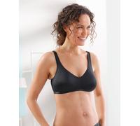 Minimizer-BH NATURANA "The Thursday", Damen, Gr. 85, Cup E, schwarz, Obermaterial: 76% Polyamid, 24% Elasthan, unifarben, BHs Minimizer-BH, ohne Bügel, breite Träger, basic, bequem, weich, Entlastungs