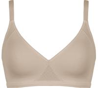 Bügelloser BH NATURANA "Modern Minimizer", Damen, Gr. 75, Cup B, beige (light beige), Obermaterial: 80% Polyamid, 20% Elasthan, unifarben, bequem, BHs, verstellbare Träger, ohne Bügel, feminin, bequem