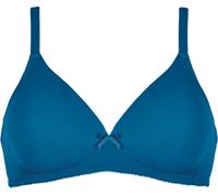 Naturana® Soft-BH ohne Bügel mit Schale [Cup A-D] Optimaler Sitz & maximaler Halt Dank Schnittführung & Breiten Trägern I 75 Mykonos Blue B