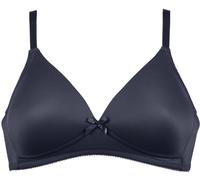 Bügelloser BH NATURANA "Soft Cup", Damen, Gr. 80, Cup B, blau (dunkelblau), Obermaterial: 89% Polyamid, 11% Elasthan. Futter: 100% Polyester, unifarben, sehr bequem, BHs, mit Schale, ohne Bügel, weich