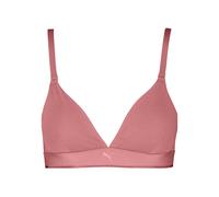 Bügelloser BH PUMA "PUMA WOMEN COTTON TRIANGLE BRALETTE", Damen, Gr. M, N-Gr, dusty pink, Single Jersey, Obermaterial: 88% Baumwolle, 12% Elasthan, BHs, herausnehmbare gepolsterte Cups für anpassungsf