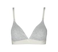 Bügelloser BH PUMA "PUMA WOMEN COTTON TRIANGLE BRALETTE", Damen, Gr. XL, N-Gr, light grau melange, Single Jersey, Obermaterial: 88% Baumwolle, 12% Elasthan, BHs, herausnehmbare gepolsterte Cups für an