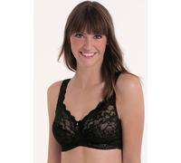 Bügelloser BH ROSA FAIA "Bobette", Damen, Gr. 80, Cup F, schwarz, Obermaterial: 92% Polyamid, 8% sonstige Fasern, unifarben, BHs, ohne Bügel, mit Spitze, 3-geteilten Cups, Komfortträger, feminin (2674