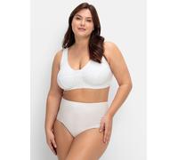 Bügelloser BH SHEEGO, Damen, Gr. 100, Cup F, weiß, 90% Baumwolle, 6% Elasthan, 4% Polyamid, BHs (43228032-100) weiß