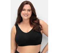 Bügelloser BH SHEEGO, Damen, Gr. 100, Cup G, schwarz, 90% Baumwolle, 6% Elasthan, 4% Polyamid, BHs (66493643-100) schwarz