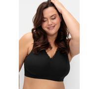 Bügelloser BH SHEEGO, Damen, Gr. 90, Cup F, schwarz (schwarz, schwarz), 95% Baumwolle, 5% Elasthan, BHs (97543103-90) schwarz, schwarz