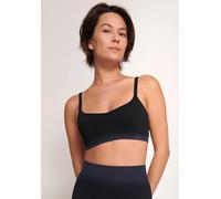 Bügelloser BH SLOGGI "EVER Infused Aloe", Damen, Gr. M, N-Gr, schwarz, Single Jersey, Obermaterial: 68% Polyamid, 20% Polyester, 12% Elasthan, unifarben, BHs, geripptes Stretch-Unterbrustband, weich (
