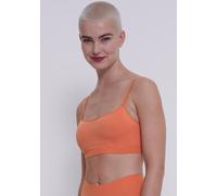Bügelloser BH SLOGGI "EVER Infused", Damen, Gr. M, N-Gr, orange (apricot brandy), Single Jersey, Obermaterial: 68% Polyamid, 20% Polyester, 12% Elasthan, clean, unifarben, BHs Bügelloser BH, weich, na
