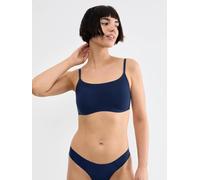 Bügelloser BH SLOGGI "ZERO Feel 2.0", Damen, Gr. S, N-Gr, blau (navy blau), Single Jersey, Obermaterial: 76% Polyamid, 24% Elasthan, unifarben, normal, BHs, herausnehmbare Pads, Microfaser, verstellba