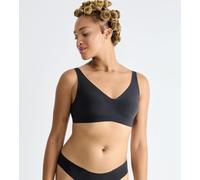 Bügelloser BH SLOGGI "ZERO Feel 2.0", Damen, Gr. S, N-Gr, schwarz, Single Jersey, Obermaterial: 76% Polyamid, 24% Elasthan, matt, unifarben, BHs, atmungsaktive, herausnehmbare Pads, fester Halt, verst