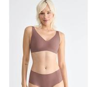 Bügelloser BH SLOGGI "ZERO Feel 2.0", Damen, Gr. XL, N-Gr, braun (cacao), Single Jersey, Obermaterial: 76% Polyamid, 24% Elasthan, matt, unifarben, BHs, atmungsaktive, herausnehmbare Pads, fester Halt