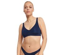 Bügelloser BH SLOGGI "ZERO Feel 2.0 Soft bra", Damen, Gr. XL, N-Gr, blau (navy blau), Single Jersey, Obermaterial: 76% Polyamid, 24% Elasthan, unifarben, BHs, nahtlos und unsichtbar (51571337-XL) navy