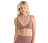 Bügelloser BH SLOGGI "ZERO Feel 2.0 THE UP P Bra", Damen, Gr. L, N-Gr, braun (cacao), Single Jersey, Obermaterial: 76% Polyamid, 24% Elasthan, BHs, nahtlos und unsichtbar (55894463-L) cacao