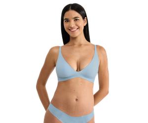 Bügelloser BH SLOGGI "ZERO Feel 2.0 THE UP P Bra", Damen, Gr. L, N-Gr, light blau, Single Jersey, Obermaterial: 76% Polyamid, 24% Elasthan, BHs, nahtlos und unsichtbar (74427543-L) light blau