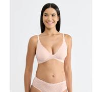 Bügelloser BH SLOGGI "ZERO Feel Bliss THE UP", Damen, Gr. L, N-Gr, puff pink, Spitze, Obermaterial: 76% Polyamid, 24% Elasthan, BHs, Spitzenoptik, Lift-Up Effekt, mit herausnehmbaren atmungsaktiven Pa