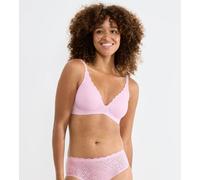 Bügelloser BH SLOGGI "ZERO Feel Bliss THE UP", Damen, Gr. S, N-Gr, floral pink, Spitze, Obermaterial: 76% Polyamid, 24% Elasthan, BHs, Spitzenoptik, Lift-Up Effekt, mit herausnehmbaren atmungsaktiven