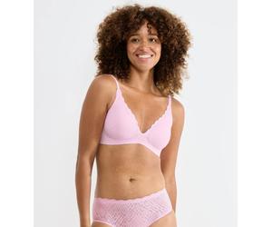 Bügelloser BH SLOGGI "ZERO Feel Bliss THE UP", Damen, Gr. S, N-Gr, floral pink, Spitze, Obermaterial: 76% Polyamid, 24% Elasthan, BHs, Spitzenoptik, Lift-Up Effekt, mit herausnehmbaren atmungsaktiven