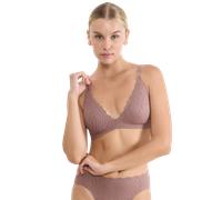 Bügelloser BH SLOGGI "ZERO Feel Bliss THE UP P Bra", Damen, Gr. S, N-Gr, cacao, Spitze, Obermaterial: 76% Polyamid, 24% Elasthan, BHs, unsichtbar mit Spitzenoptik (44574945-S) cacao