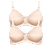 Bügelloser BH SUSA "2er Pack BH ohne Bügel Cotton", Damen, Gr. 75, Cup E, beige (beige beige), Obermaterial: 100% Baumwolle CO., BHs (18335266-75) beige beige