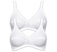 Bügelloser BH SUSA "2er Pack BH ohne Bügel Cotton", Damen, Gr. 95, Cup C, weiß, Stoff, Obermaterial: 100% Baumwolle CO., BHs (24775454-95) weiß